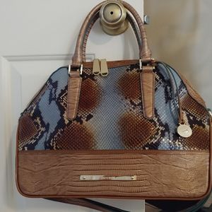 BRAHMIN Hudson Sachel Brown Cortes Purse Handbag